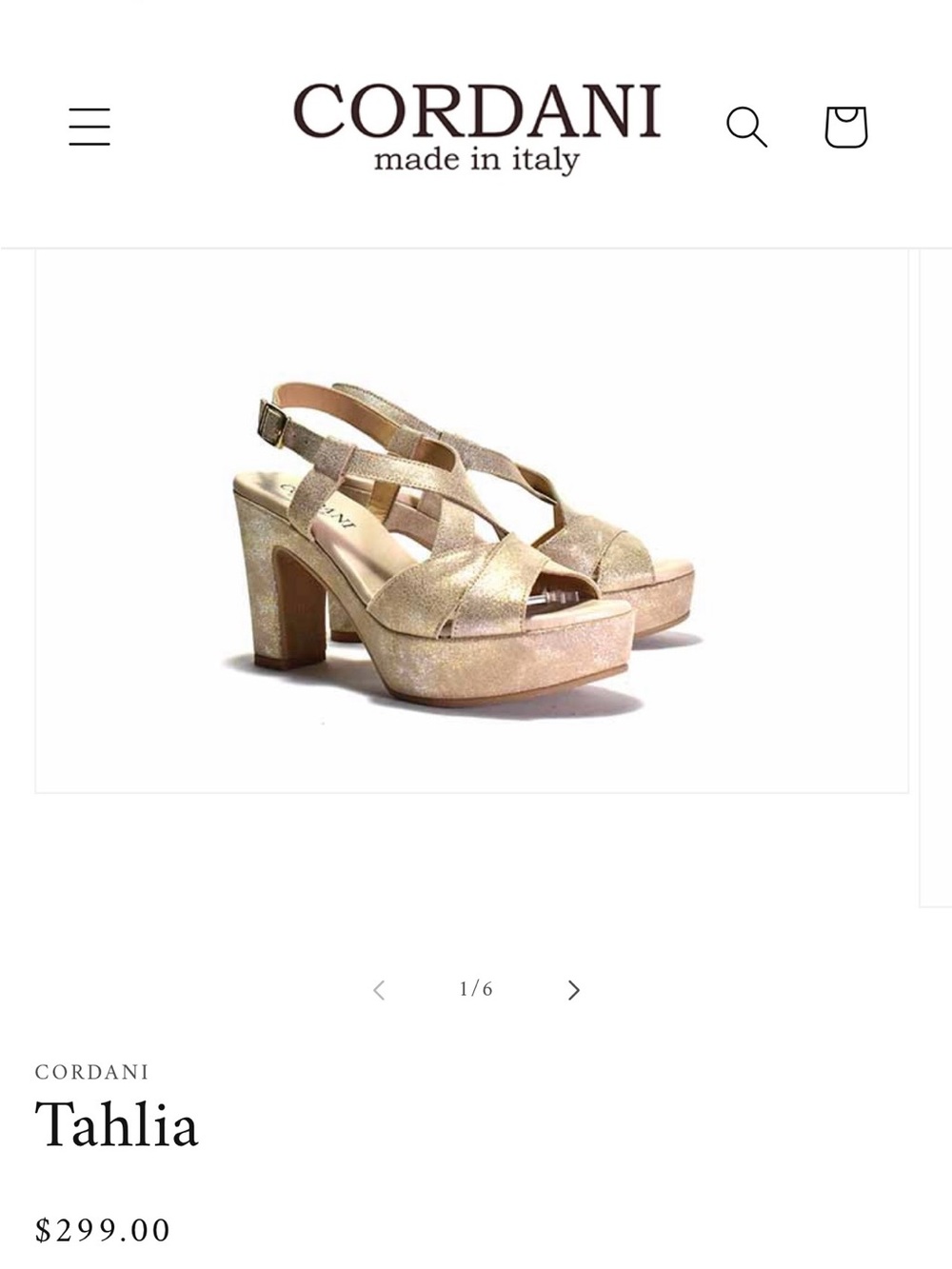 Cordani Tahlia Platform Sandal in Gold Suede Sz 41 MSRP $299